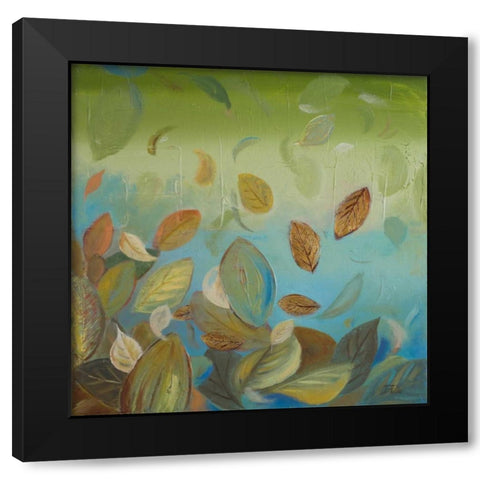 Thinking Green I Black Modern Wood Framed Art Print with Double Matting by Pinto, Patricia