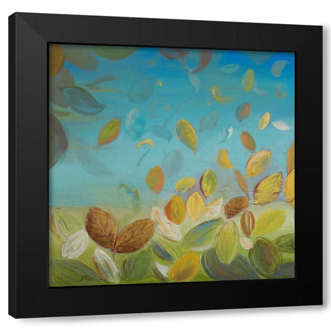 Thinking Green II Black Modern Wood Framed Art Print with Double Matting by Pinto, Patricia