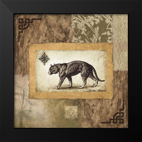 Ashanti Motifs I Black Modern Wood Framed Art Print by Marcon, Michael