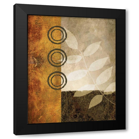 November Textures II Black Modern Wood Framed Art Print with Double Matting by Marcon, Michael