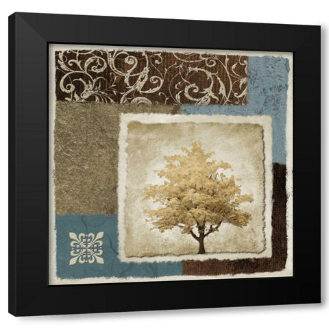 Summer Tree I Black Modern Wood Framed Art Print with Double Matting by Marcon, Michael