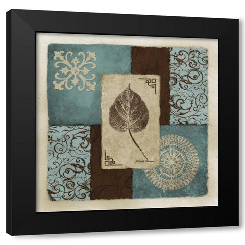 Winter Leaf I Black Modern Wood Framed Art Print by Marcon, Michael