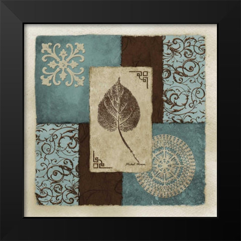 Winter Leaf I Black Modern Wood Framed Art Print by Marcon, Michael