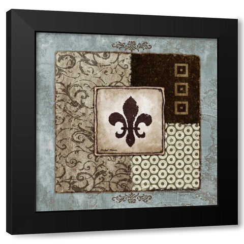 Fleur de Lis I Black Modern Wood Framed Art Print by Marcon, Michael