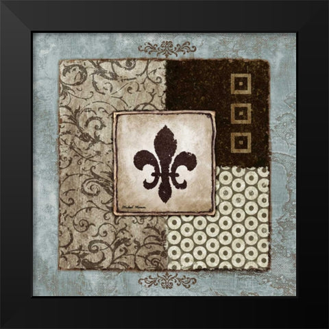 Fleur de Lis I Black Modern Wood Framed Art Print by Marcon, Michael