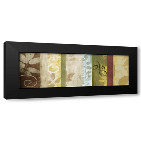Warm June Panel I Black Modern Wood Framed Art Print with Double Matting by Marcon, Michael