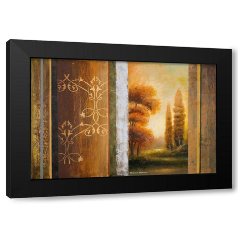 Momentary Shine Black Modern Wood Framed Art Print with Double Matting by Marcon, Michael