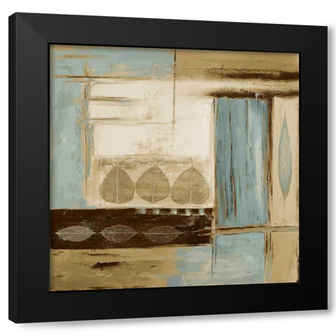 Fall Abstract II Black Modern Wood Framed Art Print by Pinto, Patricia