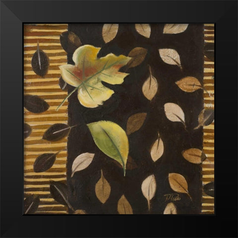 Hojitas II Black Modern Wood Framed Art Print by Pinto, Patricia