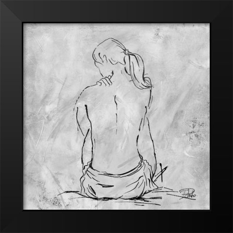 Nude Sketch II Black Modern Wood Framed Art Print by Pinto, Patricia