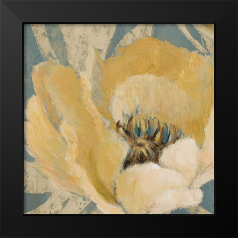 Jaune Poppy Black Modern Wood Framed Art Print by Loreth, Lanie