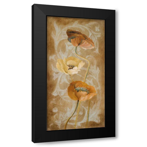 Poppies de Brun I Black Modern Wood Framed Art Print by Loreth, Lanie