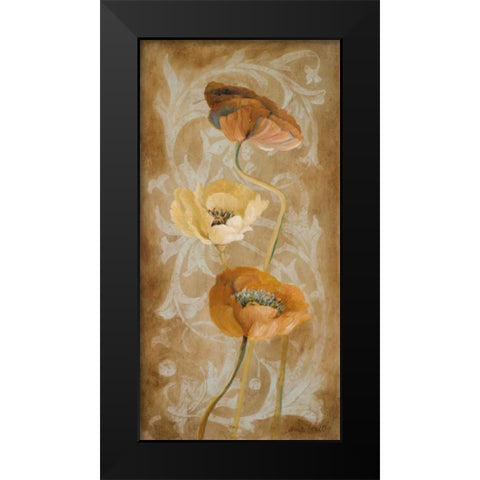 Poppies de Brun I Black Modern Wood Framed Art Print by Loreth, Lanie
