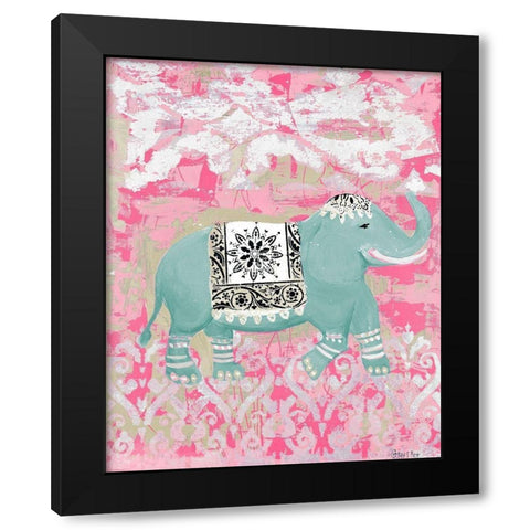 Pink Bazaar II Black Modern Wood Framed Art Print with Double Matting by Hakimipour-Ritter