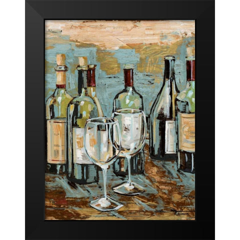Wine II Black Modern Wood Framed Art Print by French-Roussia, Heather A.
