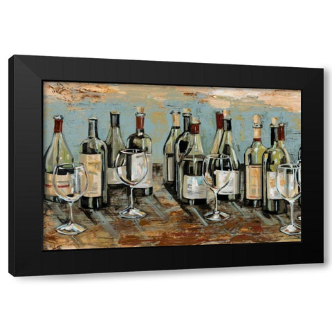 Wine Bar II Black Modern Wood Framed Art Print with Double Matting by French-Roussia, Heather A.