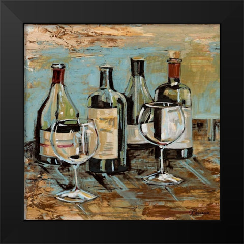 Wine I Black Modern Wood Framed Art Print by French-Roussia, Heather A.