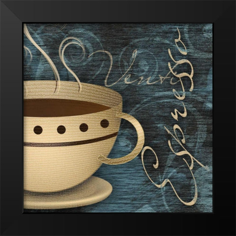Espresso Black Modern Wood Framed Art Print by SD Graphics Studio