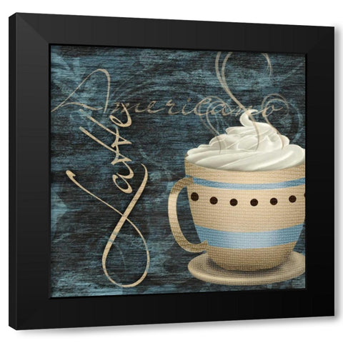 Latte Black Modern Wood Framed Art Print with Double Matting by SD Graphics Studio