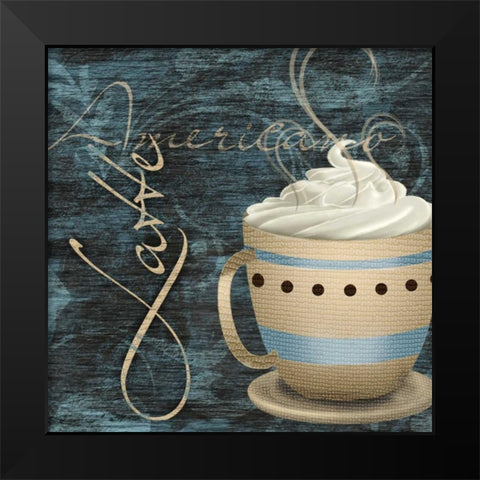 Latte Black Modern Wood Framed Art Print by SD Graphics Studio