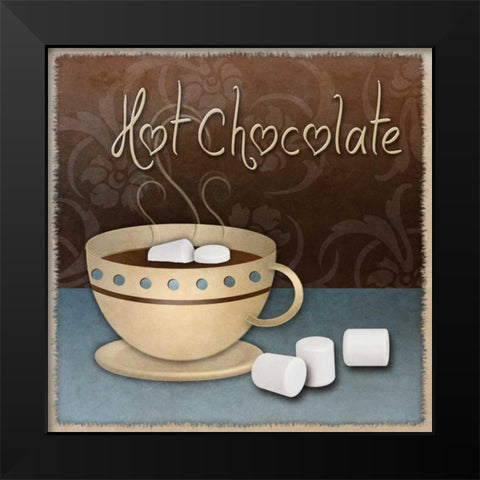 Hot Chocolate Black Modern Wood Framed Art Print by SD Graphics Studio