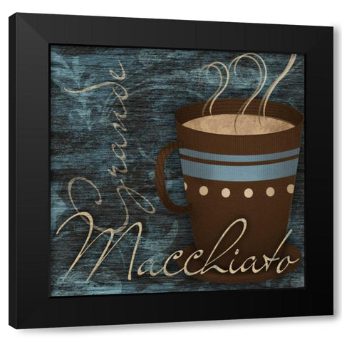 Macchiato Black Modern Wood Framed Art Print by SD Graphics Studio