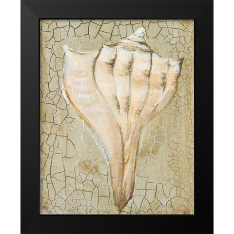 Seashell II Black Modern Wood Framed Art Print by Hakimipour-Ritter