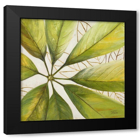 Fresh Leaves II Black Modern Wood Framed Art Print by Pinto, Patricia
