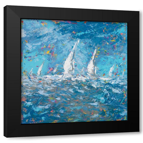 Sailing I Black Modern Wood Framed Art Print by Kingsley