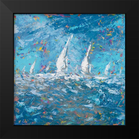 Sailing I Black Modern Wood Framed Art Print by Kingsley