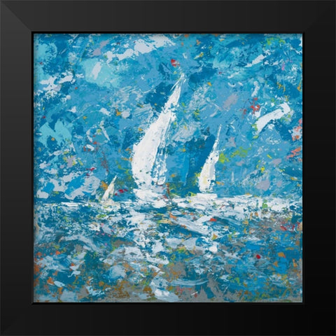 Sailing II Black Modern Wood Framed Art Print by Kingsley