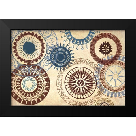 Adobe Textile Black Modern Wood Framed Art Print by Marcon, Michael