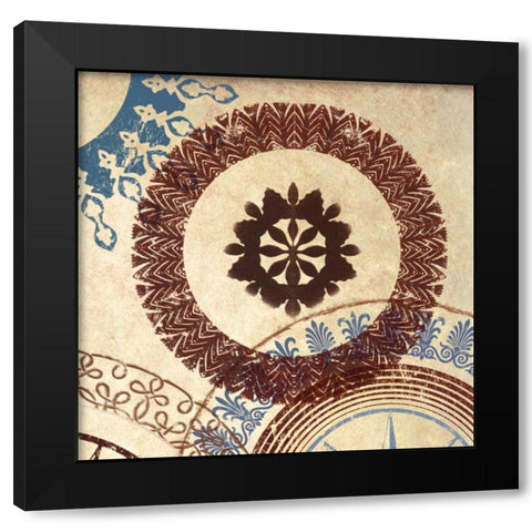 Adobe Textile II Black Modern Wood Framed Art Print by Marcon, Michael