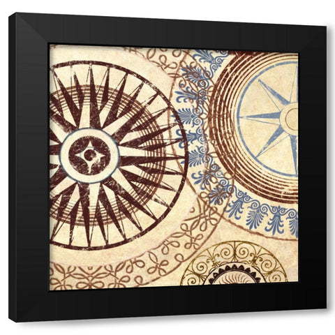 Adobe Textile III Black Modern Wood Framed Art Print with Double Matting by Marcon, Michael