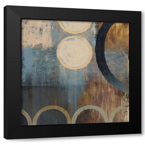 Blue Liberate Square II Black Modern Wood Framed Art Print by Marcon, Michael