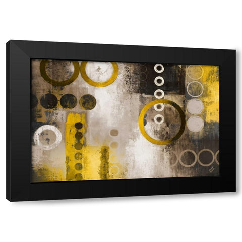 Yellow Liberated Black Modern Wood Framed Art Print by Marcon, Michael