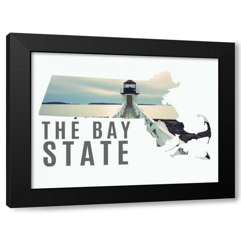 Bay State Border Black Modern Wood Framed Art Print by Veilleux, Jason
