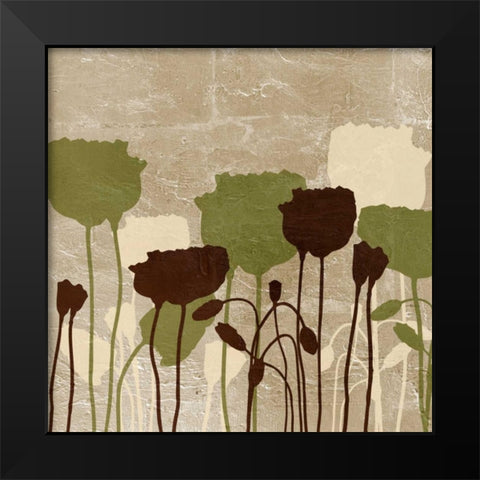 Floral Simplicity II Black Modern Wood Framed Art Print by Pinto, Patricia