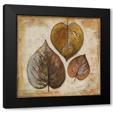 Natural Leaves II Black Modern Wood Framed Art Print with Double Matting by Pinto, Patricia