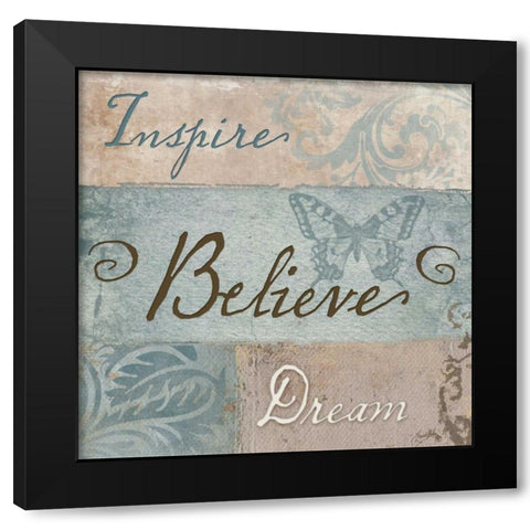 Inspiration I Black Modern Wood Framed Art Print with Double Matting by Medley, Elizabeth