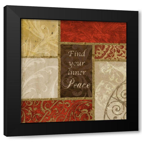 Inner Peace Black Modern Wood Framed Art Print by Spaeth, John