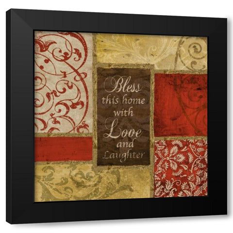 Bless this House Black Modern Wood Framed Art Print by Spaeth, John