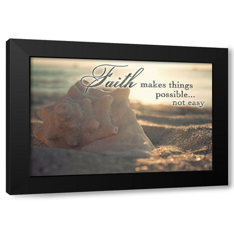 Faith Makes Things Possible Black Modern Wood Framed Art Print with Double Matting by Bryant, Susan