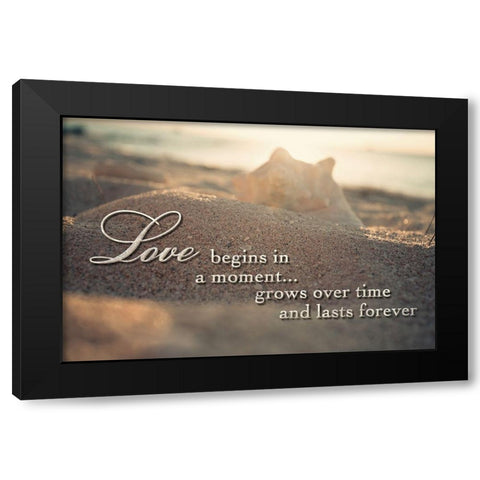 Love Begins In A Moment Black Modern Wood Framed Art Print by Bryant, Susan