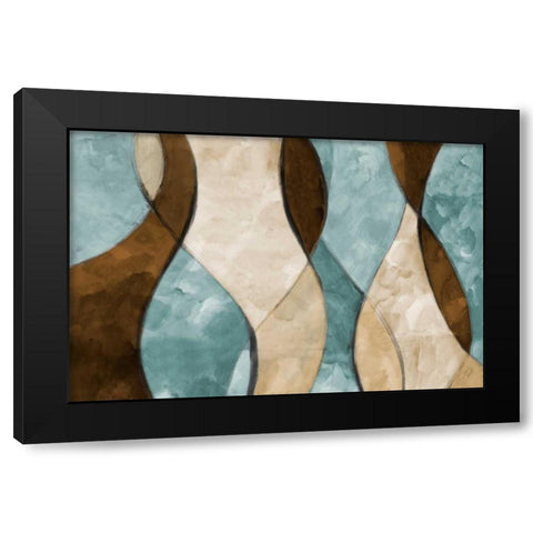 Blue Lyrical I Black Modern Wood Framed Art Print by Loreth, Lanie