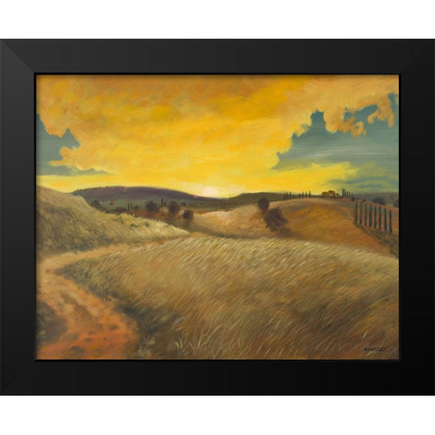 Bella Landscape Black Modern Wood Framed Art Print by Kingsley