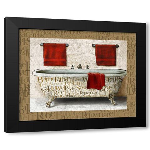 Crazed Relaxation I Black Modern Wood Framed Art Print with Double Matting by Medley, Elizabeth