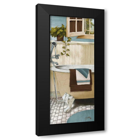 Blue Bain Panel IV Black Modern Wood Framed Art Print by Medley, Elizabeth