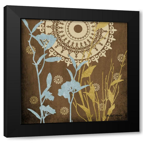 Botanical Silhouettes II Black Modern Wood Framed Art Print with Double Matting by Marcon, Michael
