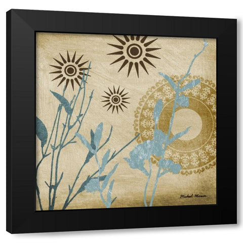 Botanical Silhouettes III Black Modern Wood Framed Art Print with Double Matting by Marcon, Michael